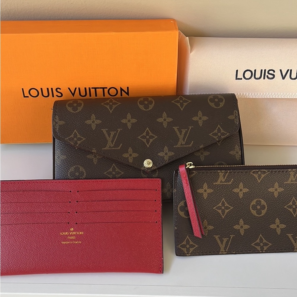 NWT Pochette 3-Piece Set Felicie LV Fashion Bag Purse Wallet